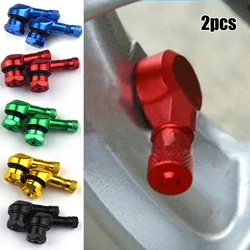 2pcs Motorcycle Rim 90 Degree Angle Aluminum Alloy Valve Stems Motorcycle Wheel Tire Tubeless Valve Stems For Rim Wheel Parts