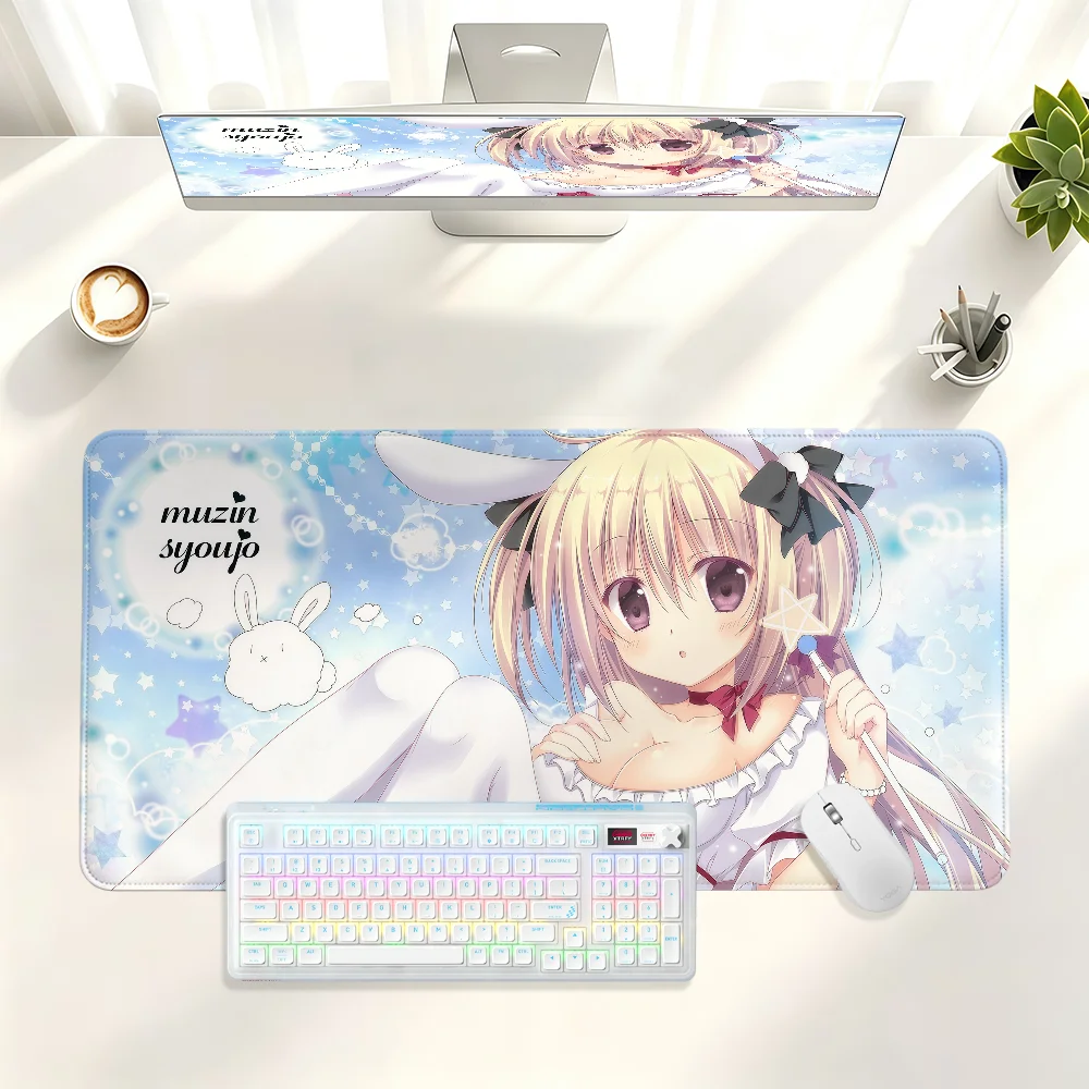 Kawaii Supreme Candy Y2k Riko Korie Moe Mouse Pad Large Non-slip Lockedge Desktop Computer Desk Mat Keyboard Pad Office Student