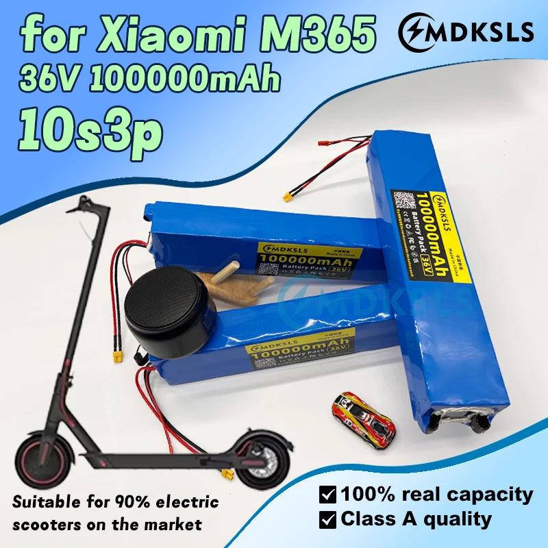 

2025 New MDKSLS 10S3P 36V 100000mAh Electric Scooter Battery Pack 18650 Lithium M365 Electric Scooter 36v Battery Scooter