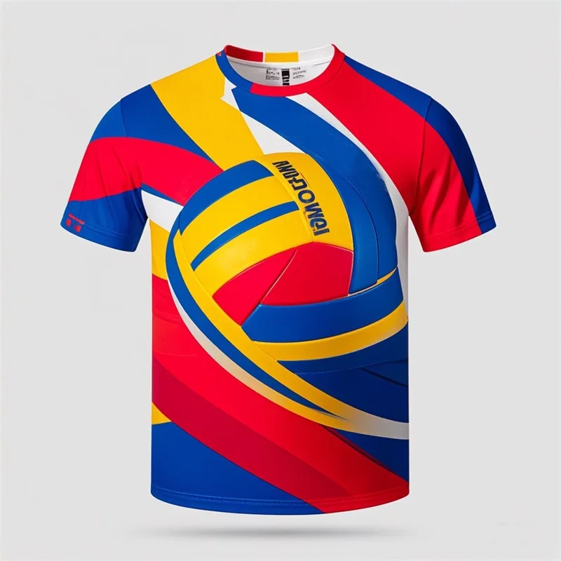 All Over Printed Volleyball Sports T Shirt For Men Women Summer Short Sleeve Volleyball Uniforms Tshirts Kids Tee Shirt Tops