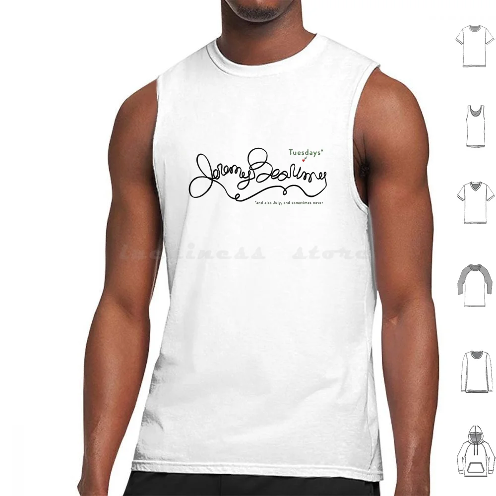 Jeremy Bearimy Valentine With Notations Tank Tops Print Cotton The Good Place Tv Show Eleanor Shellstrop Chidi Anagonye