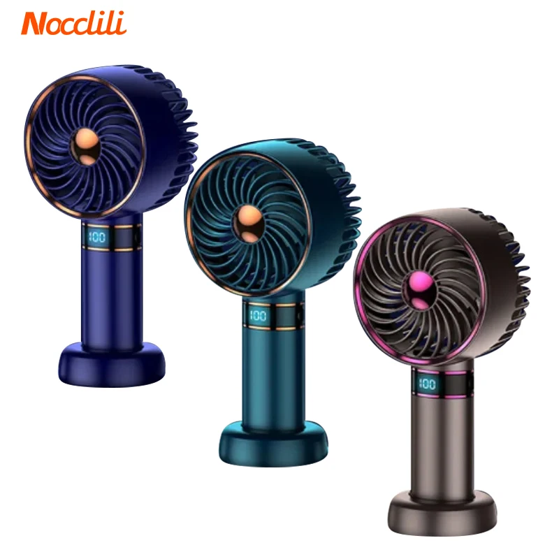 NEW 5000mah Mini Portable Fan, USB Desk Electric Fan, Small Personal hand Fan with USB Rechargeable Cooling Neck Fans for Room