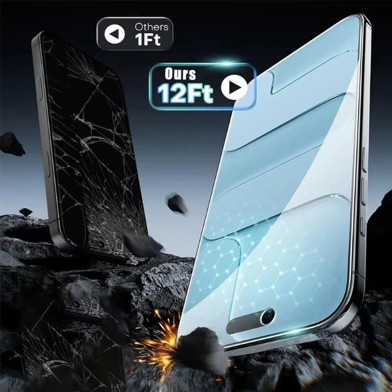 1/3/5PCS Anti Spy Protective Film Tempered Glass For iPhone 17 18 16e 16 15 Pro Max 14 13 12 11 Pro Max Privacy Screen Protector view 2