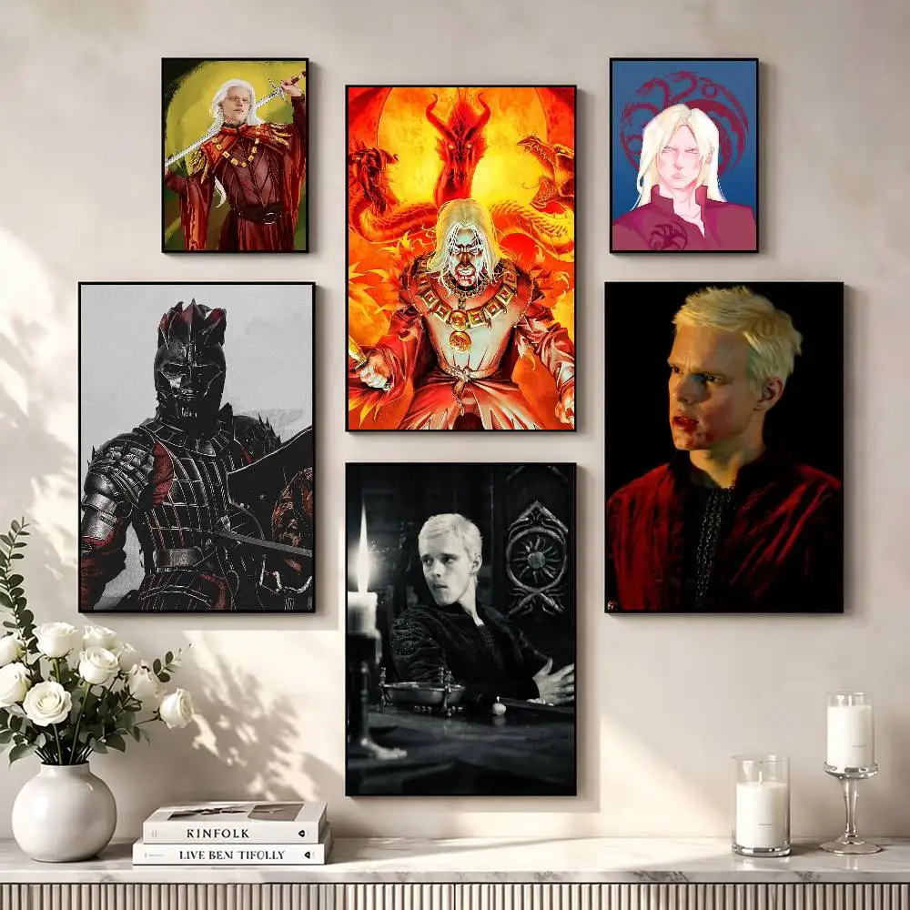 Aerion T-Targaryen B-Brightflame  Poster Waterproof Wall Art Sticker For Bar Living Room Vintage Decor High Quality Print Gift
