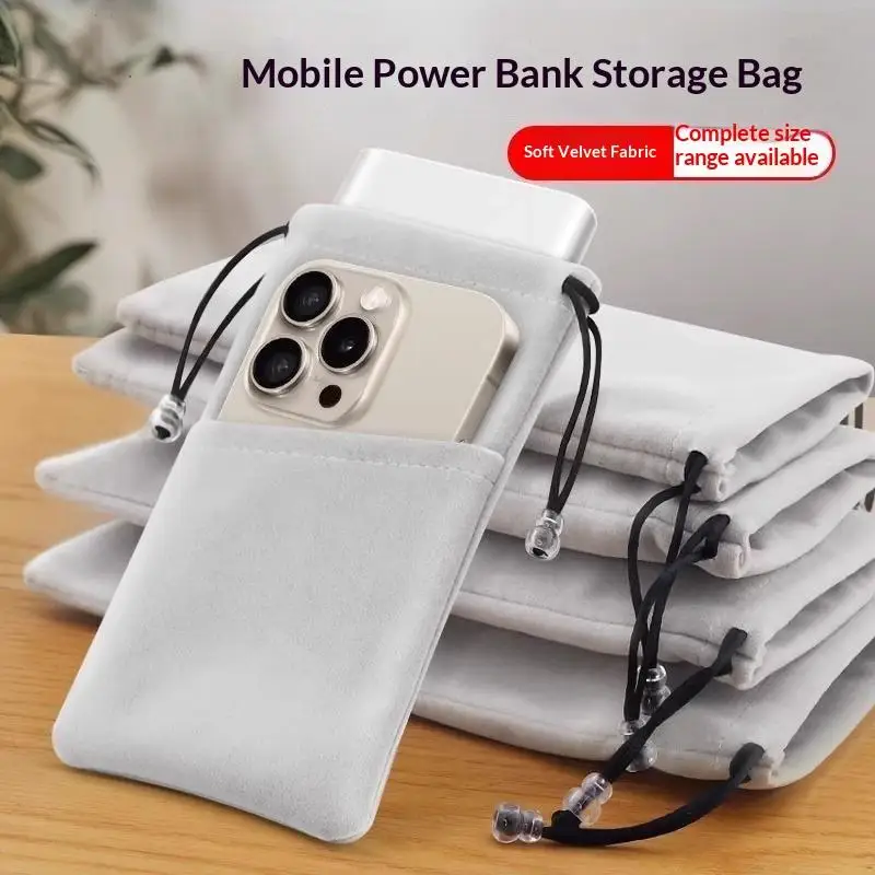Multifunction Flannelette Drawstring Pouch Bag, For Mobile Phone,Sunglasses,Electronic Gadgets-Travel Organizer Storage Bag