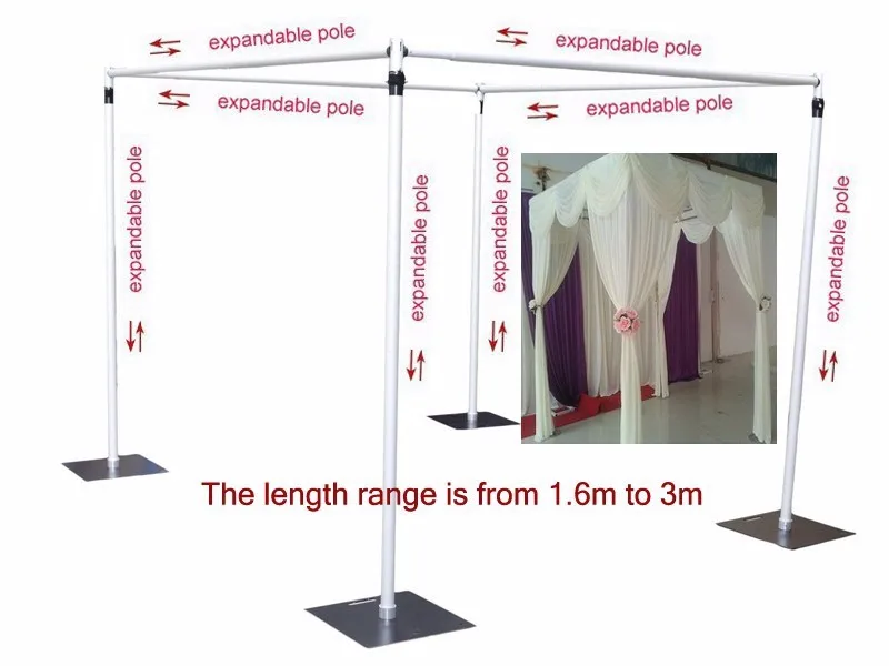 3mx3mx3m Wedding Square Canopy/chuppah/arbor Drape Stand Wedding Decor Piping Frame Wedding Backdrop Stand Wedding Supply