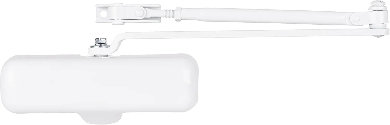 تجاري - باب سكني شديد التحمل، لمسة نهائية بيضاء - مقاس 3 مع نطاق فتحة 155 درجة وقابل للتعديل #1