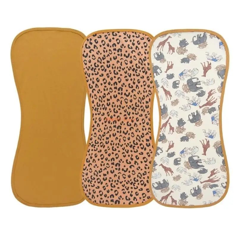 

U50F 5pcs/3pcs Soft Baby Burping Cloths Cotton Breathable Tething Bib Comfortable Newborns Shoulder Pad Face Towel
