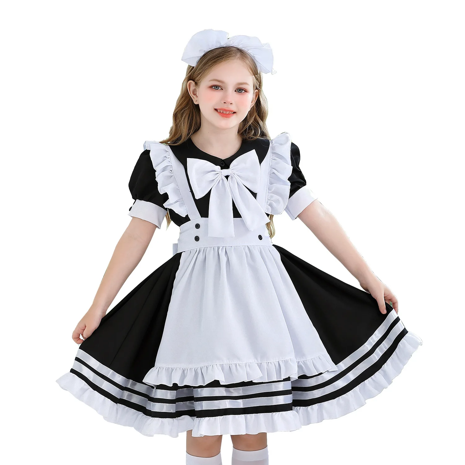 

Lolita Dress for Girls Maid Cosplay Dresses Children Kid Princess Costumes Children's Day Holiday Stage Performance Fancy Dress