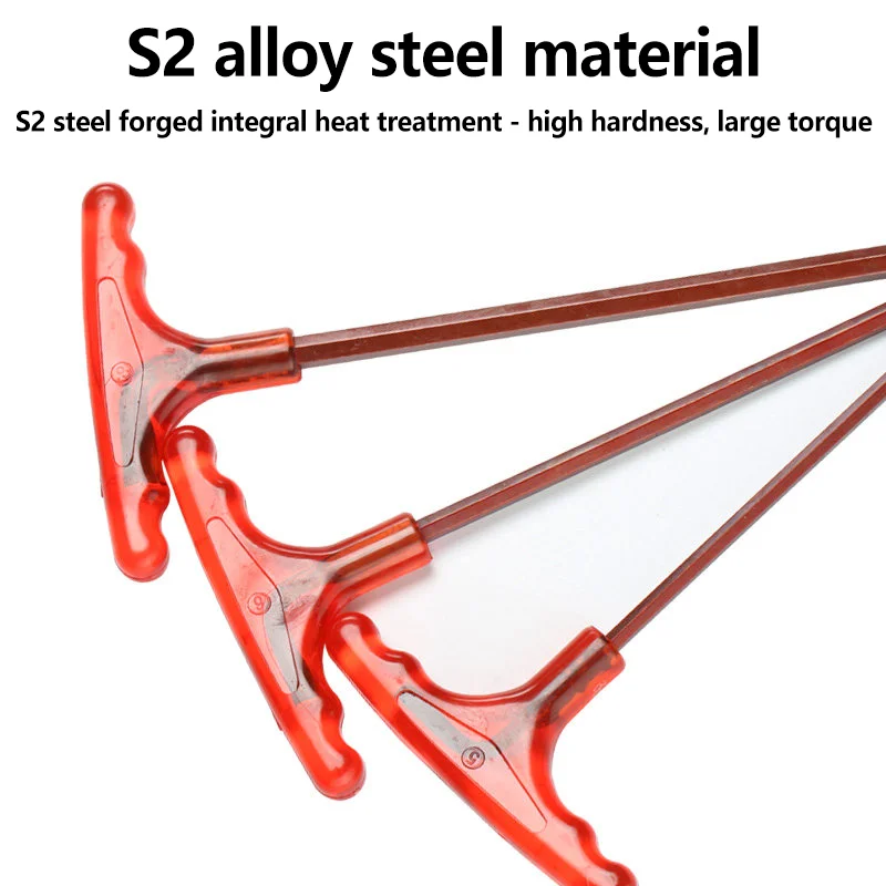 T-shaped hex socket wrench screwdriver flat head 2/2.5/3/4/5/6/7/8/10mm set