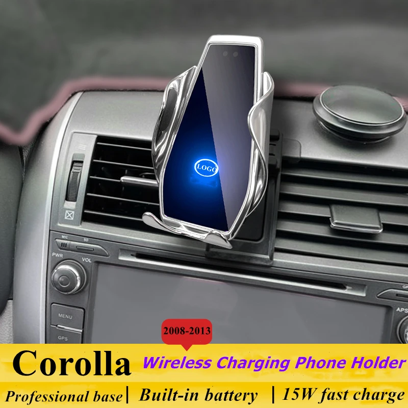 

Dedicated for Toyota Corolla 2008-2013 Car Phone Holder 15W Qi Wireless Charger for iPhone 11 12 Pro Xiaomi Samsung Huawei