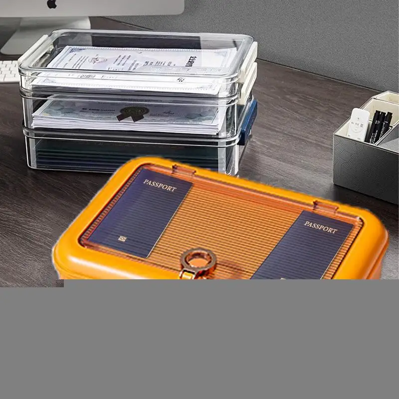 منظم مستندات تخزين آمن للحريق ، مجلد ملفات سعة كبيرة ، مناسب لبطاقات الهوية ، وجوازات السفر