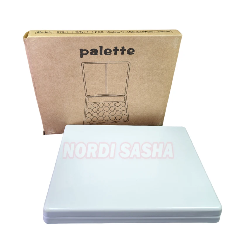 28 Holes /Pcs Dental Lab Ceramic Palette with Cover Dental Glazing Plate Porcelain Mixing Watering Moisturizing Plate