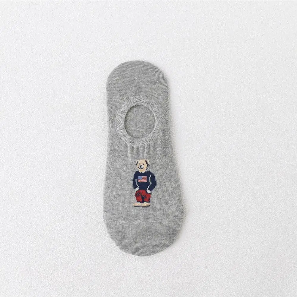 

Sports Harajuku Cotton Invisible Non-slip Slippers Socks Casual Hosiery Korean Style Socks Middle Tube Hosiery Men's Boat Socks