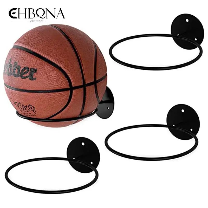 

1pc Wall Mounted Multi-purpose Football Display Shelf Ball Holder Basketball Storage Rack Iron Space Saving Living Room Decor