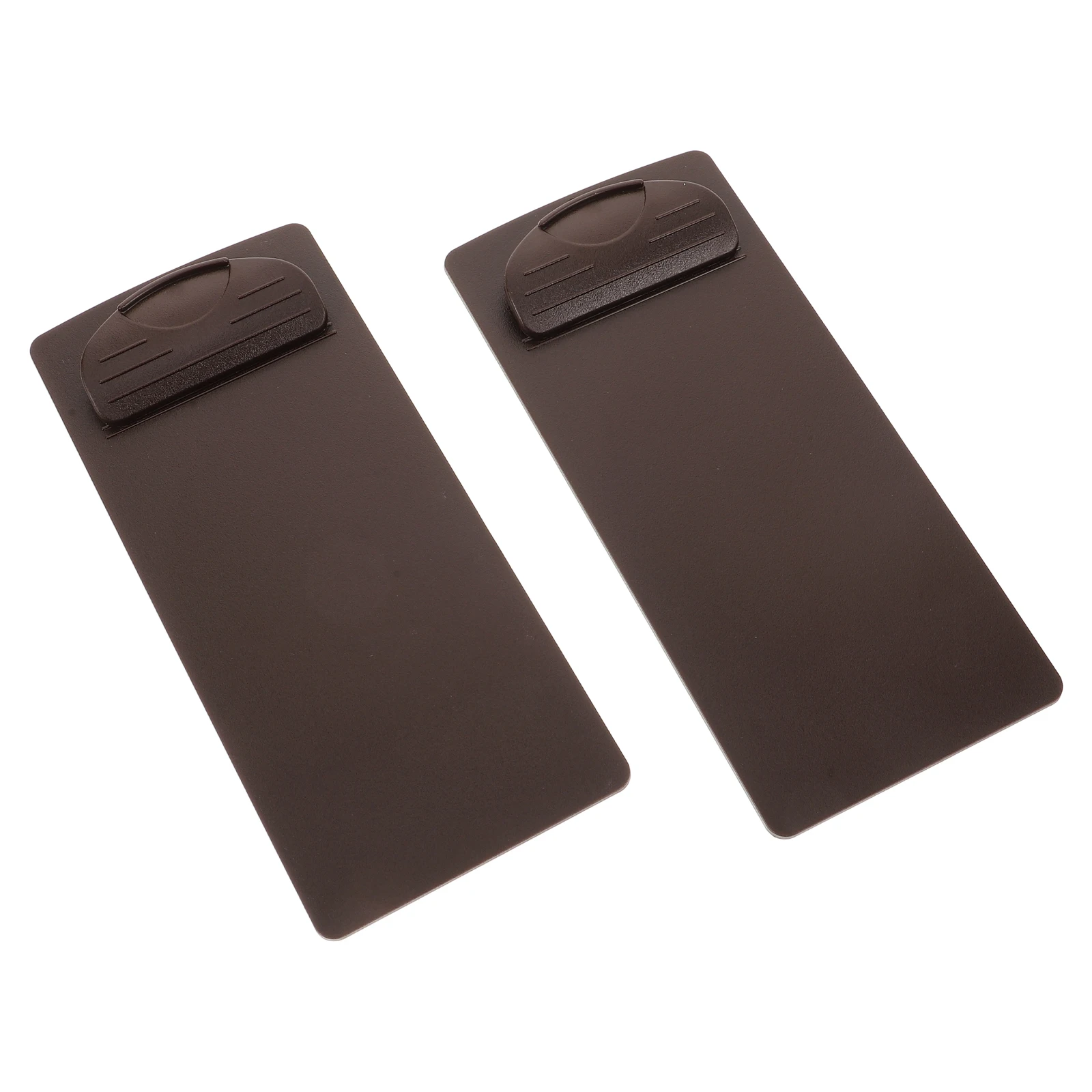 

2 Pcs Bill Folder Clip for Clipboard Boards Menu Check Holder Restaurant Plastic Office