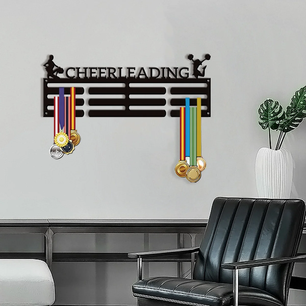 Warm home customization cheerleader Metal medal holder personal customization name 60 retro metal hooks award commemorative cus
