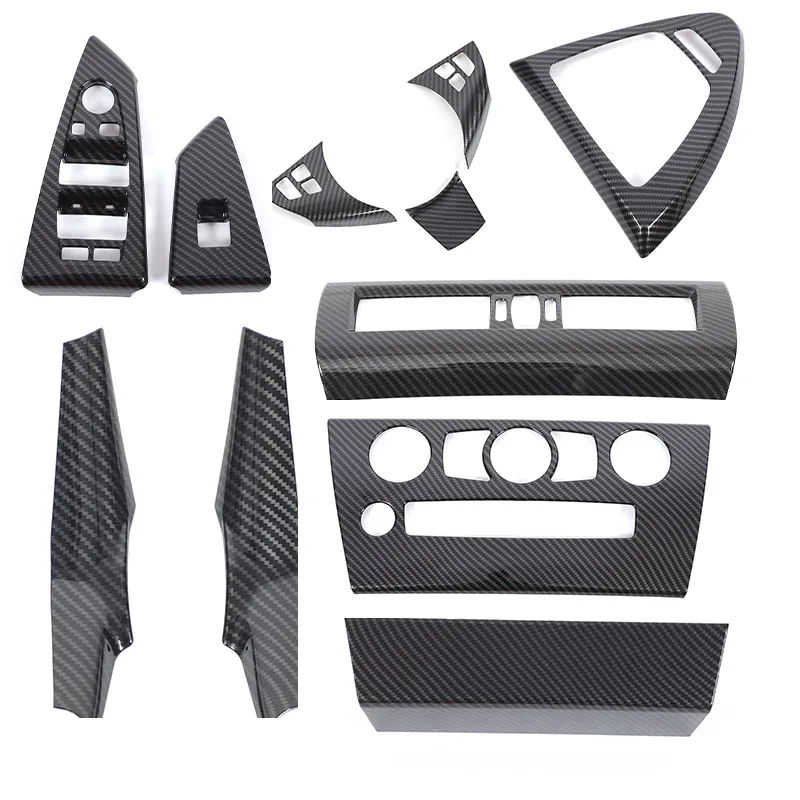 

ABS Carbon Fiber For BMW 6 Series E63 E64 2004-2009 Interior Kit Dashboard Console Gear Shift Panel Decoration Cover Stickers