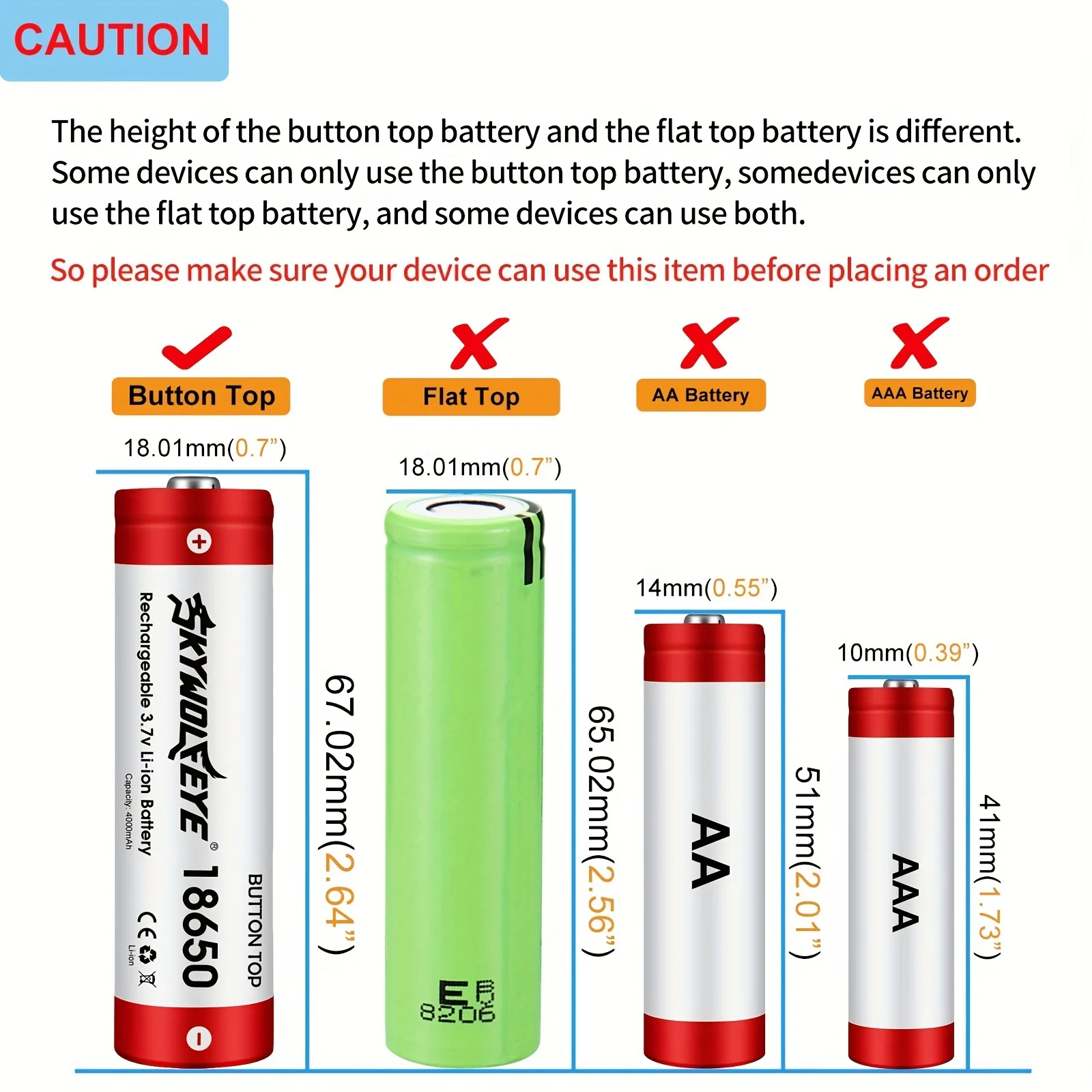 4-Pack Battery With 4 Bay Li-ion Lithium Charger Set，4 Bay Li-ion Lithium Battery Set  Flat Top 4000mAh Rechargeable 3.7V Li-ion 18650 Replacement Battery with Charger for Flashlights,Headlamps,and More Toy Remote Control Doorbell