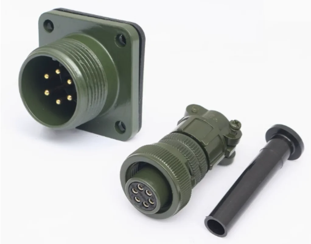 

2pcs 5015 military standard waterproof aviation plug socket 6-core MS3106A14S-6S MS3102A14S-6P