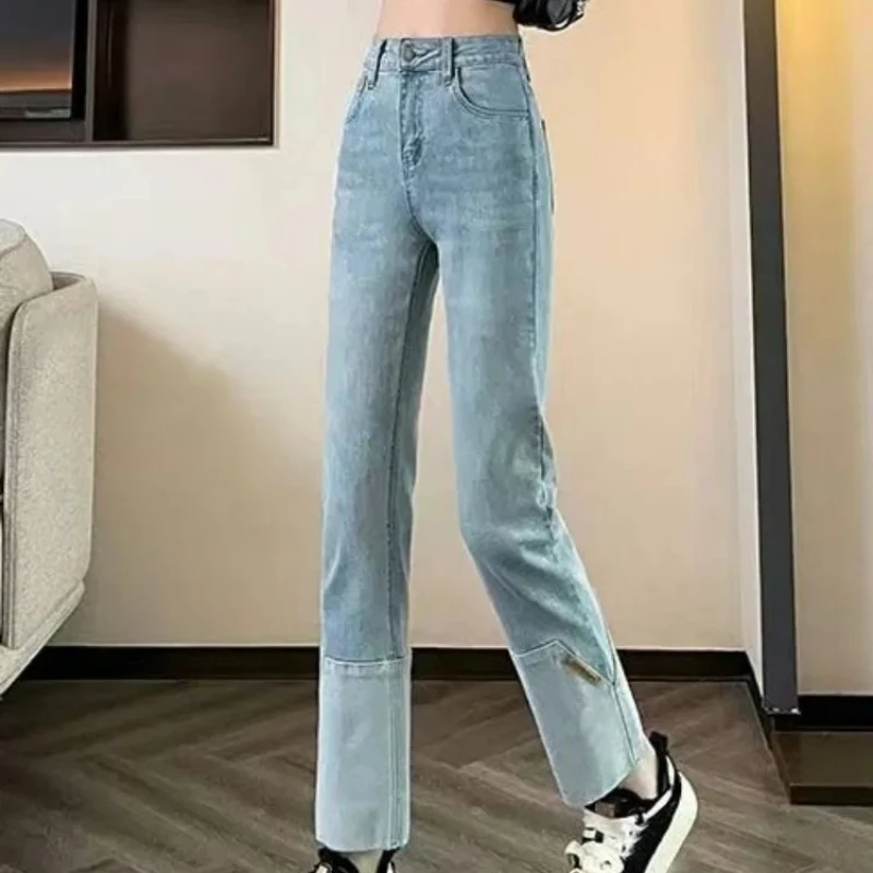 

Women's Jeans Loosefit Cropped Female Cowboy Pants 2025 Fashion Korean Style Aesthetic Stylish Pant Cheap Harajuku Cool Trousers