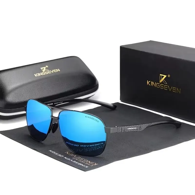 KINGSEVEN 2024 spolaryzowane męskie aluminiowe okulary przeciwsłoneczne UV400 lustrzane męskie damskie dla mężczyzn modne okulary okulary przeciwsłoneczne do jazdy