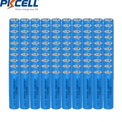 100PC PKCELL 3.2V 14500 AA Lifepo4  Lithium ion Rechargeable Battery 600MAH IFR14500  batteries for Solar Panel Light