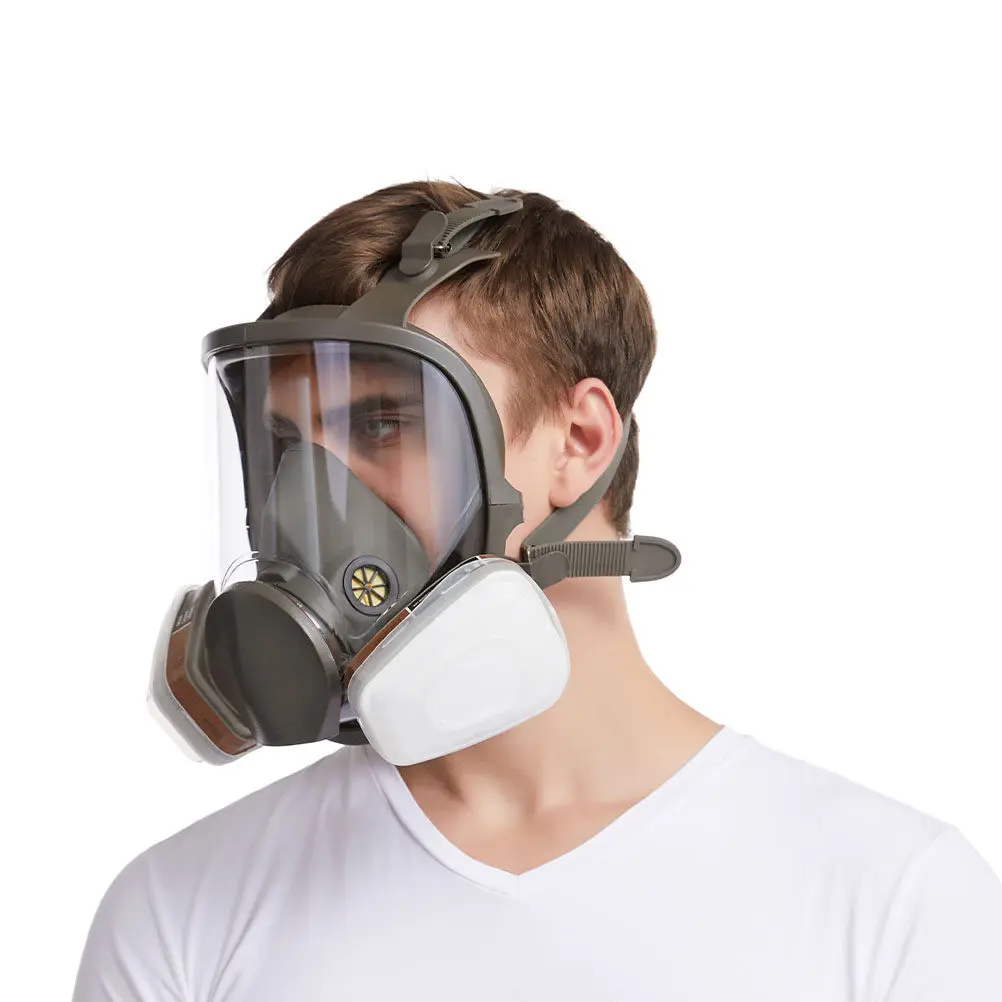 1Pcs Gas Mask Professional Full Face Eye Protection Breathing Mask Paint Protective Cover Protective Cover