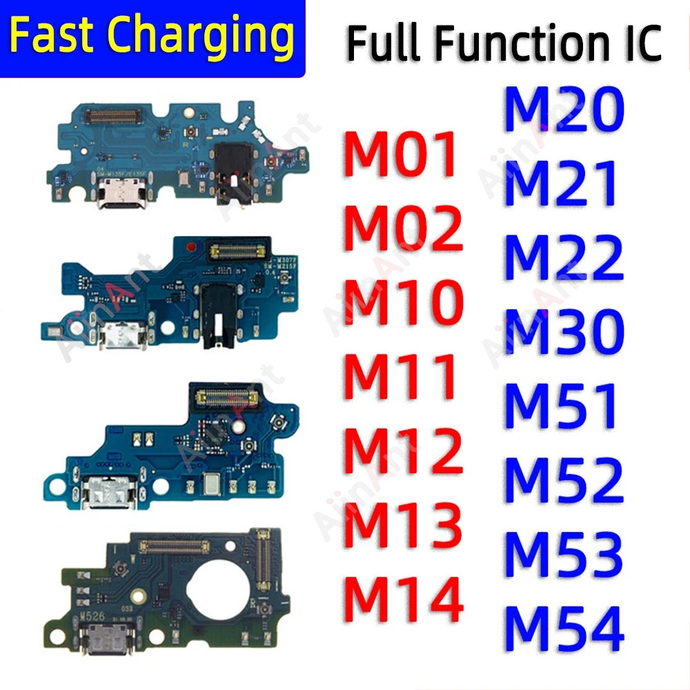 Dock USB Charger Charging Port Board Flex Cable For Samsung Galaxy M01 M02 M10 M11 M12 M13 M14 M20 M21 M22 M30 M51 M52 M53 M54