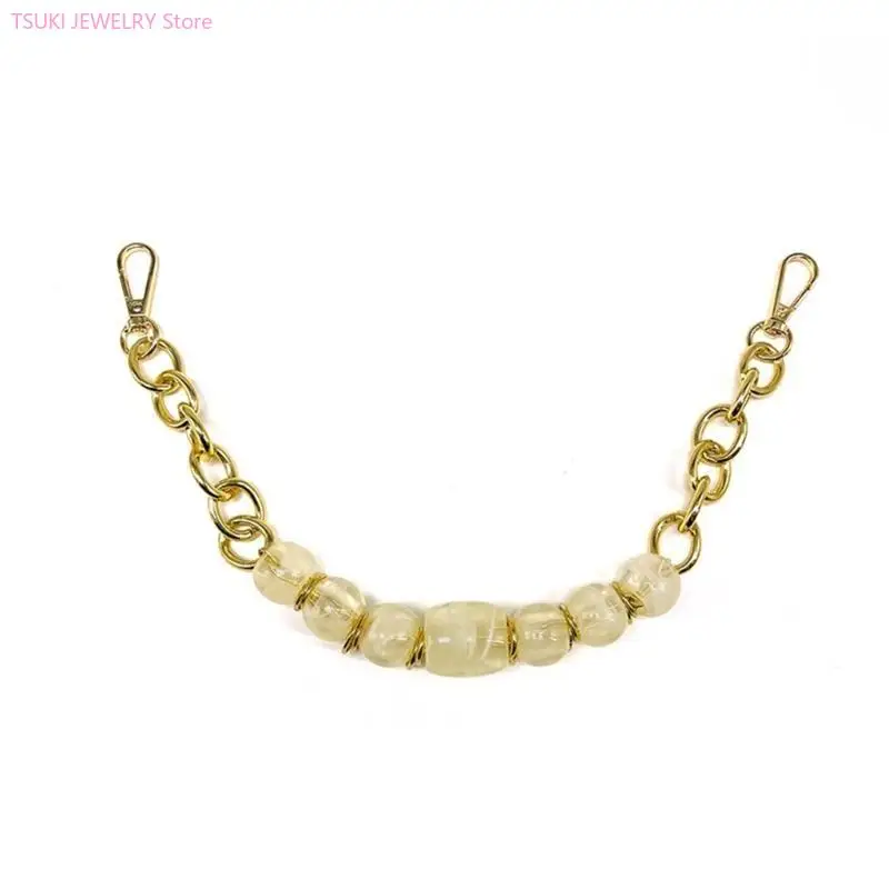 

62KE Acrylic Purse Chain Strap Resin Handle Replacement Accessory for Clutch Handbag