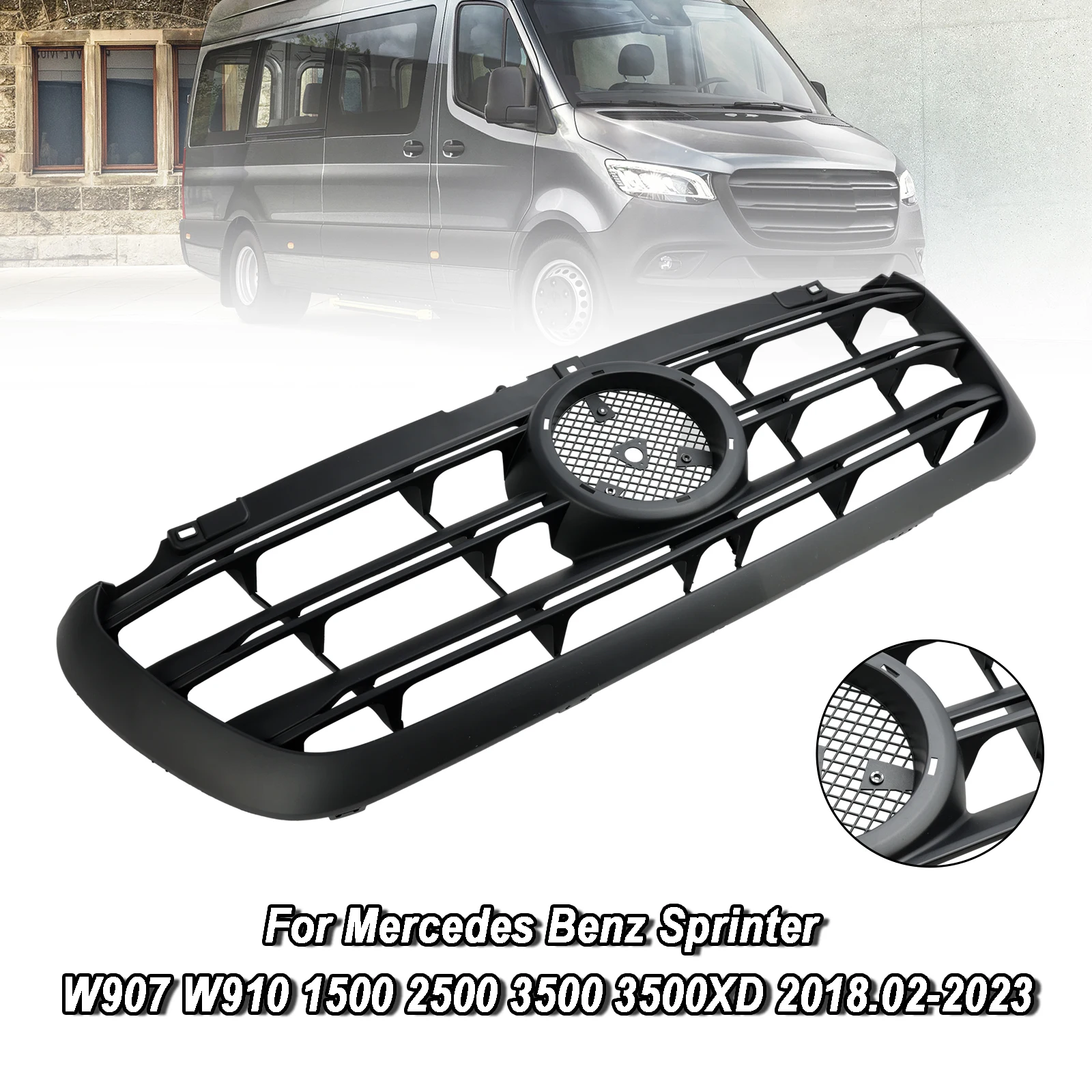Artudatech – calandre de pare-chocs avant adaptée à Mercedes Sprinter 1500 2500 3500 W907 2019-22
