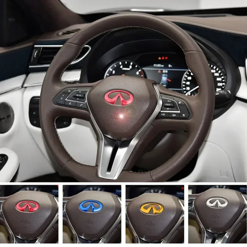 1pcs Car Steering Wheel Center Sticker for Infiniti FX35 Q50 G35 G37 G20 QX56 QX50 QX60 QX80 Stingray Q45 QX70 FX37 Accessories