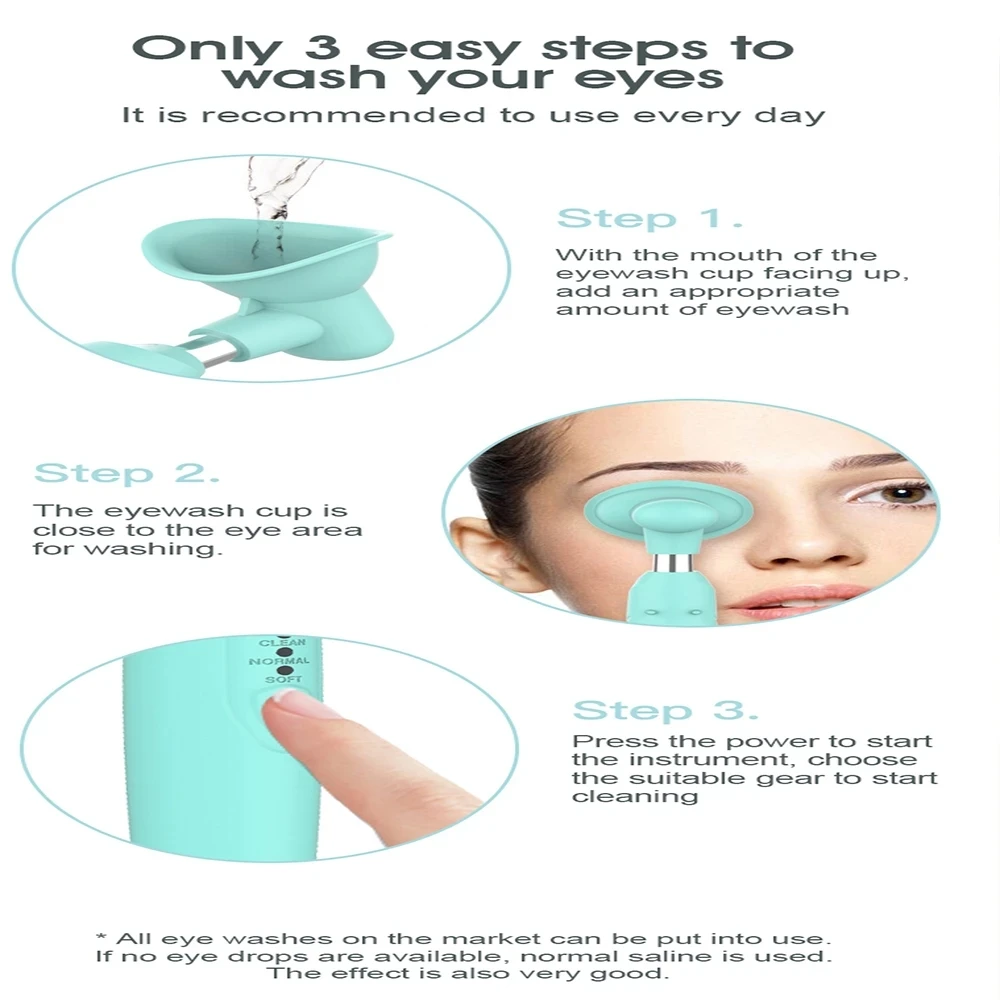 Three-in-one eye care and eye washer Acoustic wave eye washer relieves eye fatigue, moisturizes and beautifies eyes