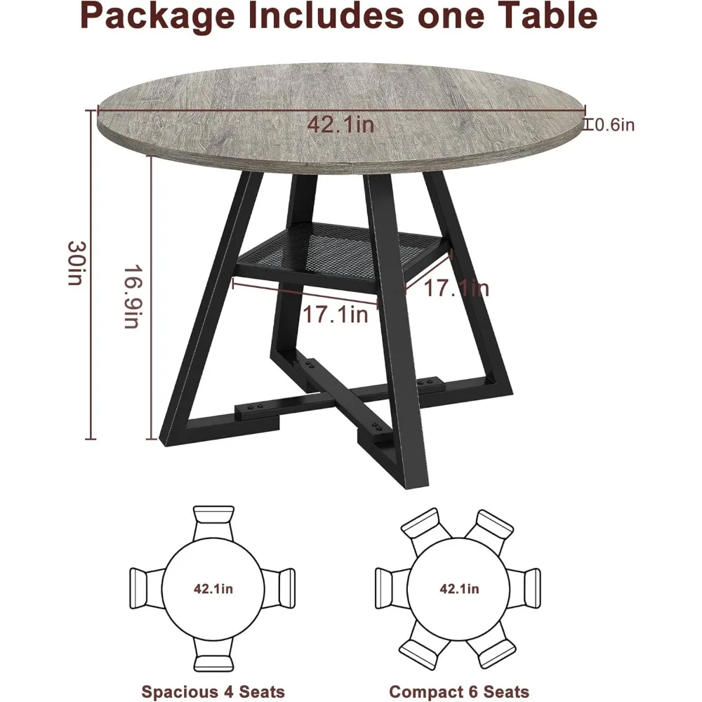 Round Dining Table for 4, Kitchen Table, Dining Table, Circle Table, Round Pedestal Dining Table, Dining Room Table