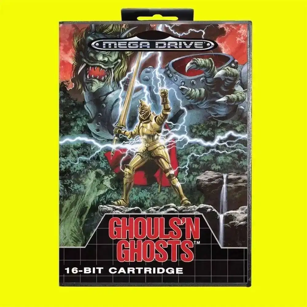 Ghouls 'N Ghosts Game Card 16 Bit MD Game Card With EU Cover Retail Box For Sega MegaDrive And Genesis