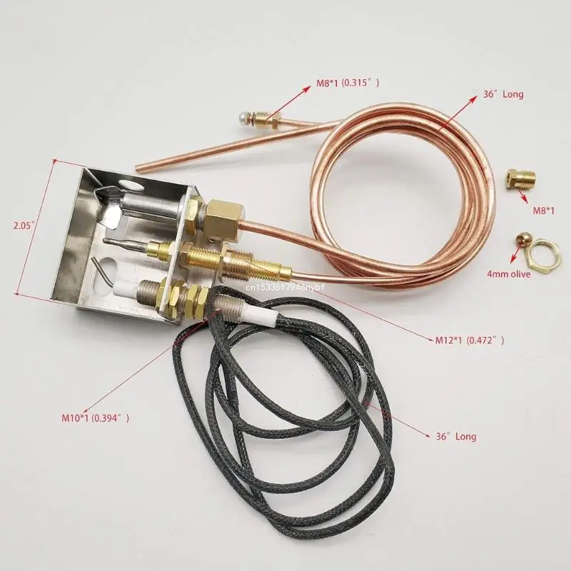 ติดตั้งง่ายแก๊สโพรเพนเตาผิง Pit Igniter ชุดนักบิน Burners Assembly เพิ่มการเผาไหม้กลางแจ้ง Dropship