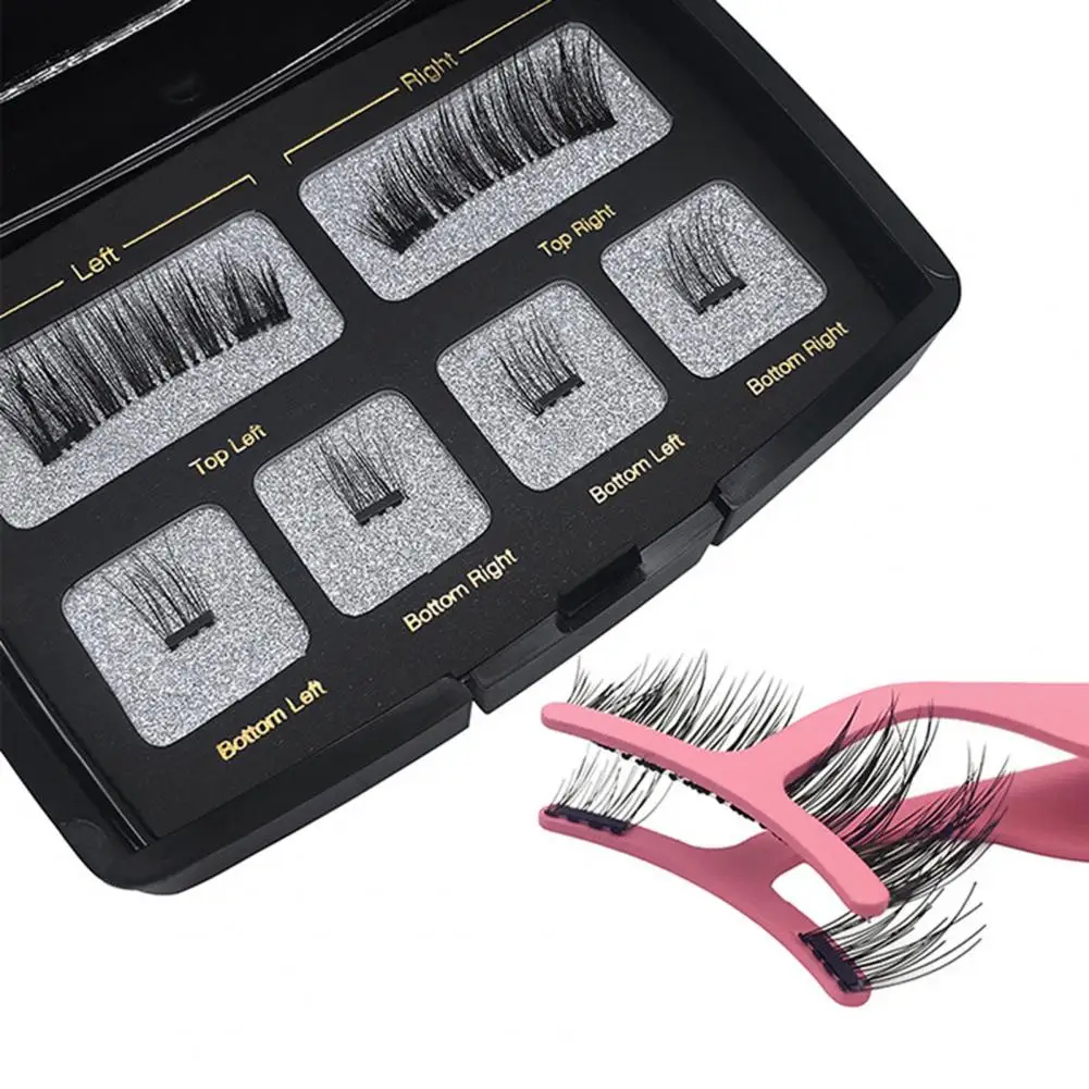 Ergonomic Portable for Magnetic Lashes Tweezer Widen Handle Eyelash Applicator Stainless Steel Eyelash False for Magnetic Lashes