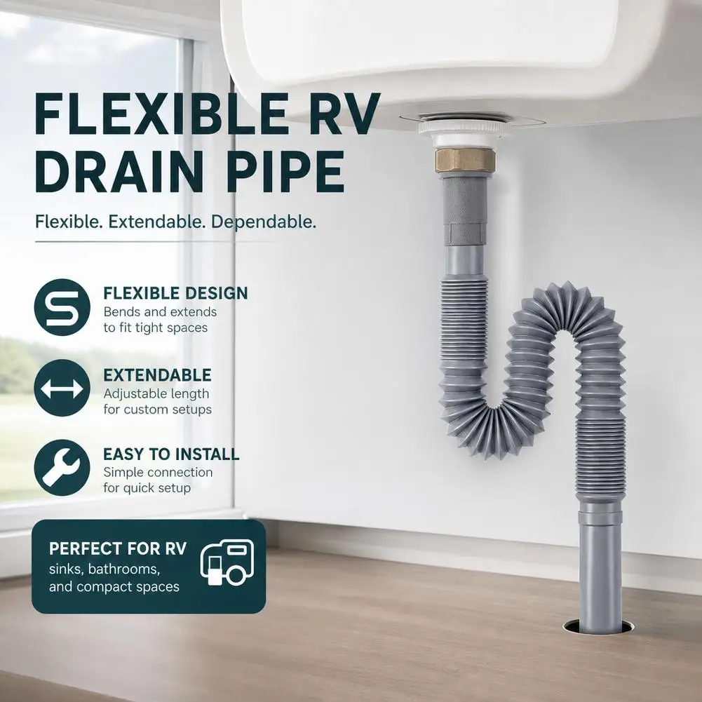Universal Plastic Flexible Kitchen Basin Strainer Sink Extension Washbasin Drain Hose Pipe For Bathroom Kitchen Accessories