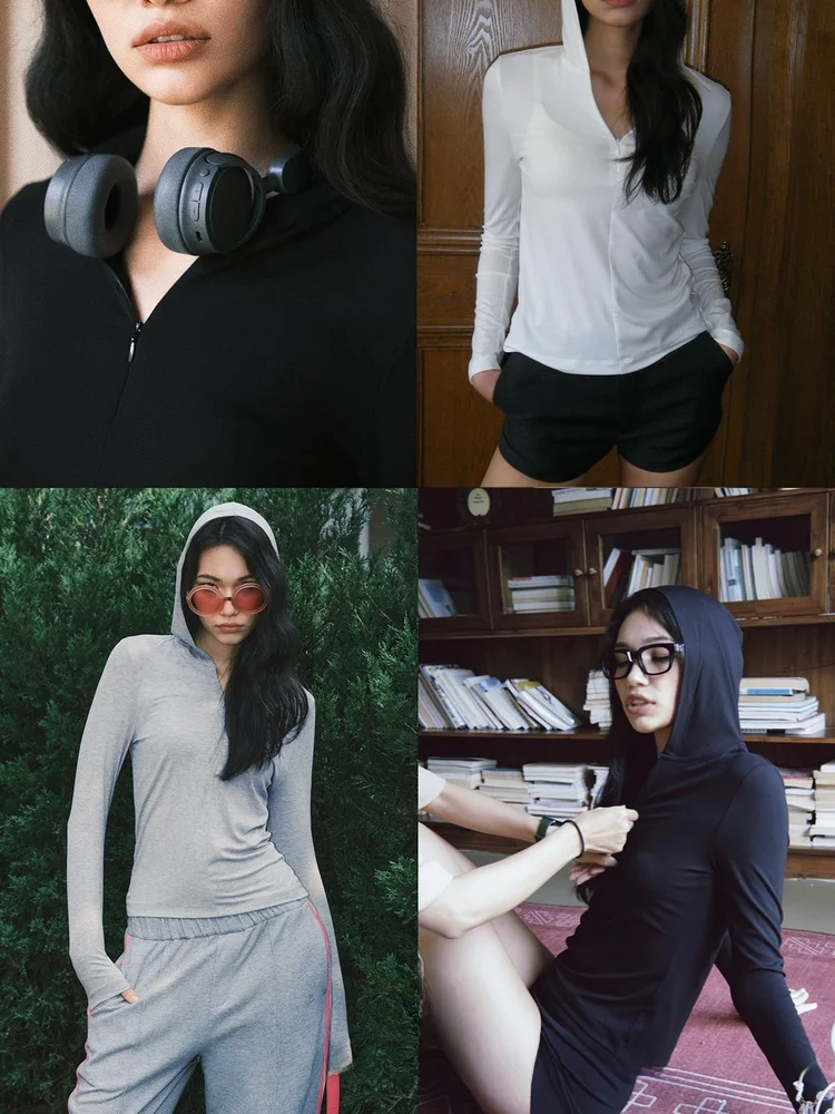 

Модная толстовка Betchow American Style из смесового шелка на молнии, приталенного кроя, с защитой от солнца, черно-белая, высококачественная.