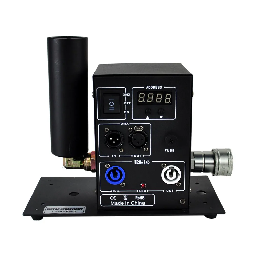 CO2 Jet Fog Machine Single Pipe Stage Effect Co2 Jets Cryo Cannon DMX512 Jet Blasters with 5 Meters Gas Hose for DJ Disco Club