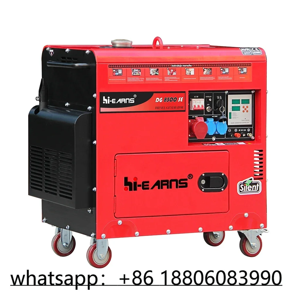 New model 5KW 6KW 7KW silent three phase equal power 380V 400V electric die·sel generator