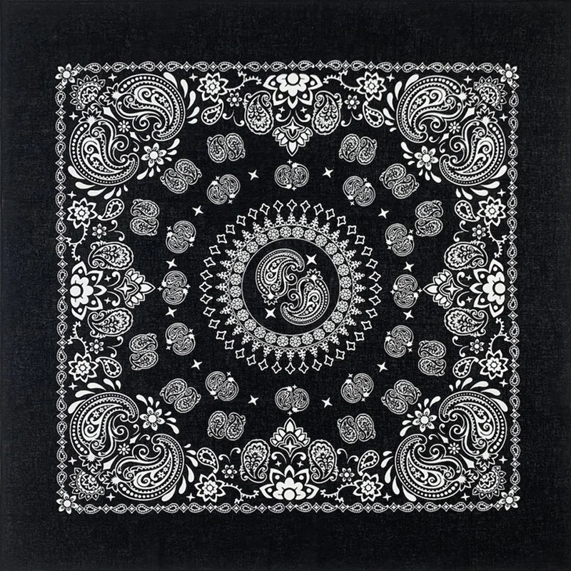 56CM Women Foulard Hip Hop Amoeba Cotton Square Scarf Bandana Headband Paisley Gifts For Men/Boys/Girls High Quality