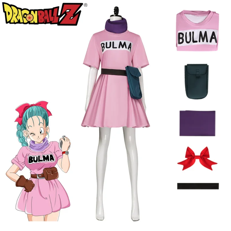 

Взрослые дети Хэллоуин японского аниме Dragon Ball косплей костюм Bulma ролевая игра нарядное платье Хэллоуин год вечерние шоу косплей