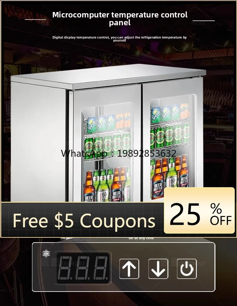 

Пивной шкаф AA, прозрачный барный холодильник, витрина для фруктовых напитков, встроенный холодильник, коммерческий