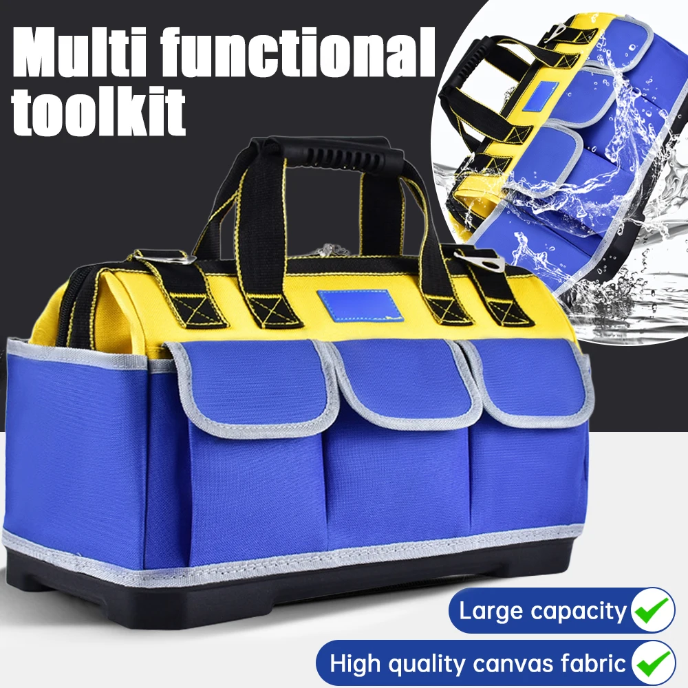 Wear-resistant Waterproof Oxford Cloth Working Toolbag Portable Professional Maintenance Tool Storage Bag Electrician Toolkit