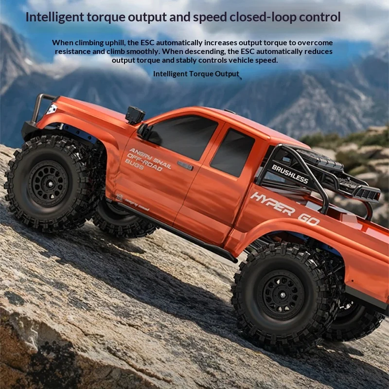 MJX H8E 1:8 Sensored Brushless 4WD RC Rock Crawler, 2‑Speed & Diff Lock Remote Control Off‑Road Truck Model for Adult RC Hobby E