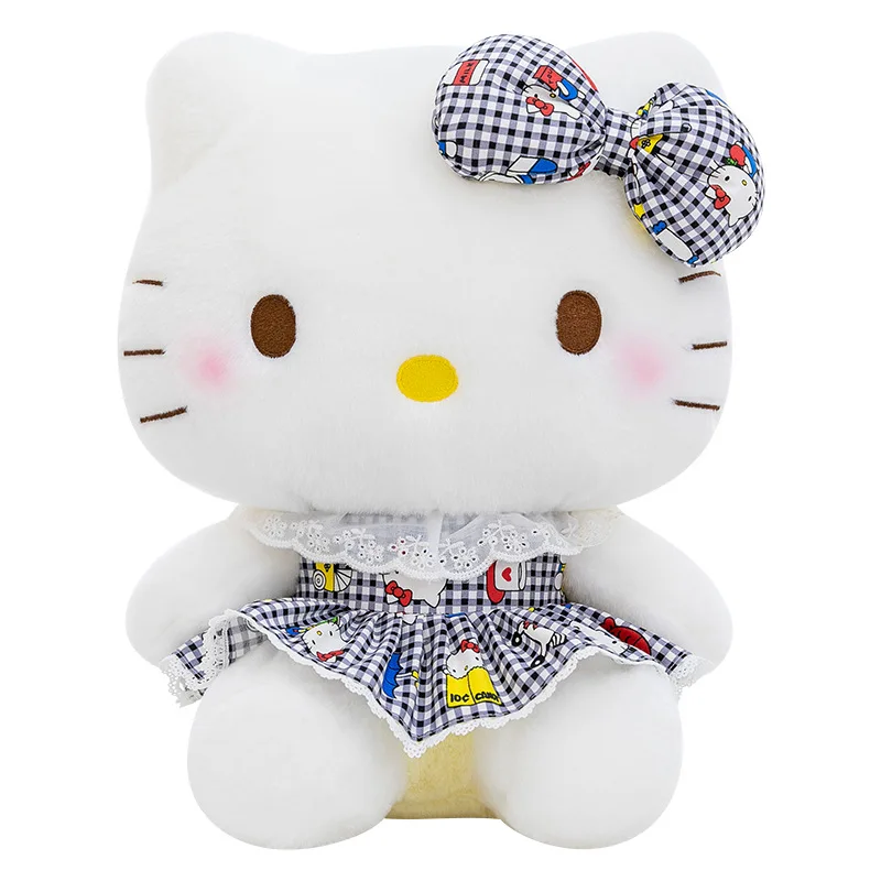 Sanrio Hello Kitty juguetes de peluche Anime Kawaii Hello Kitty Kt gato 58cm decoración de la habitación peluches Kawaii Animal juguete Ragdoll regalos de navidad para el hogar