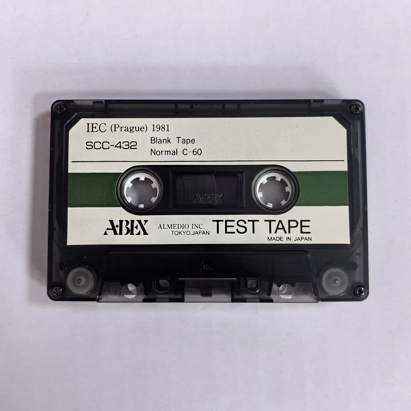 

ABEX Test Tape SCC-432 Blank Tape Normal C-60, Recording characteristics Alignment with data sheet