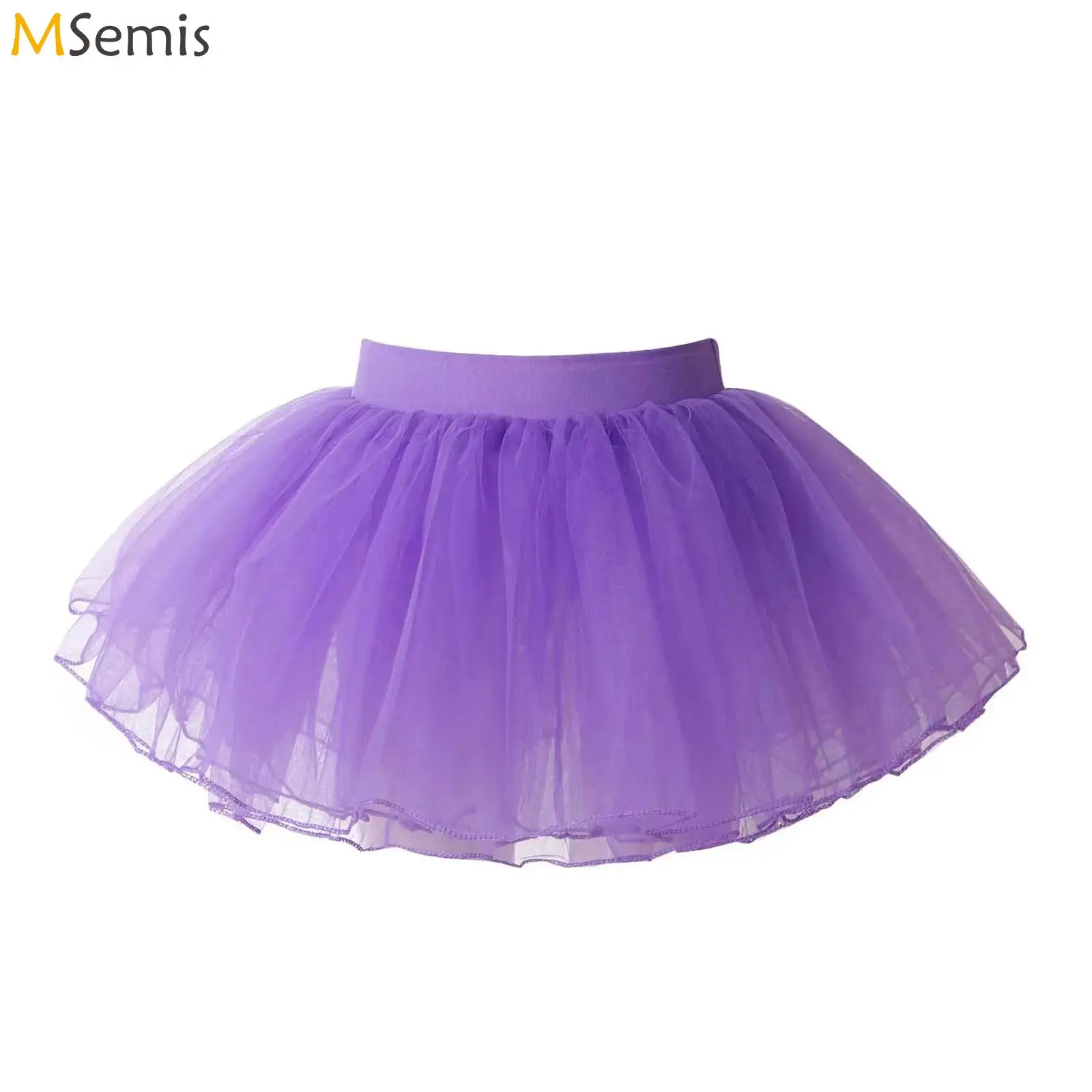 Children Girls Ballet Dance Costumes Ballet Tutu Skirt 4 Layer Tulle Skirt Kids Ballet Clothes Children Baby Chiffon Dancewear