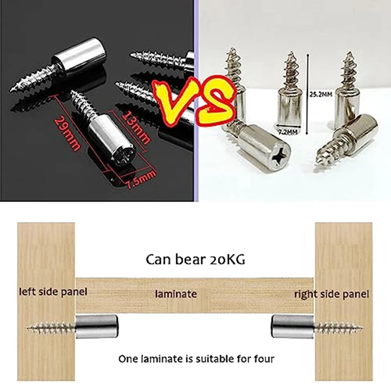 Self-Tapping Screws Cabinet Laminate Support, Shelf Holder Steel Pin Peg Self Drilling Screws, For Cabinet Bookshelves